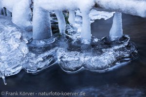Frank Körver - Naturfotografie, Eisskulptur am Bachlauf